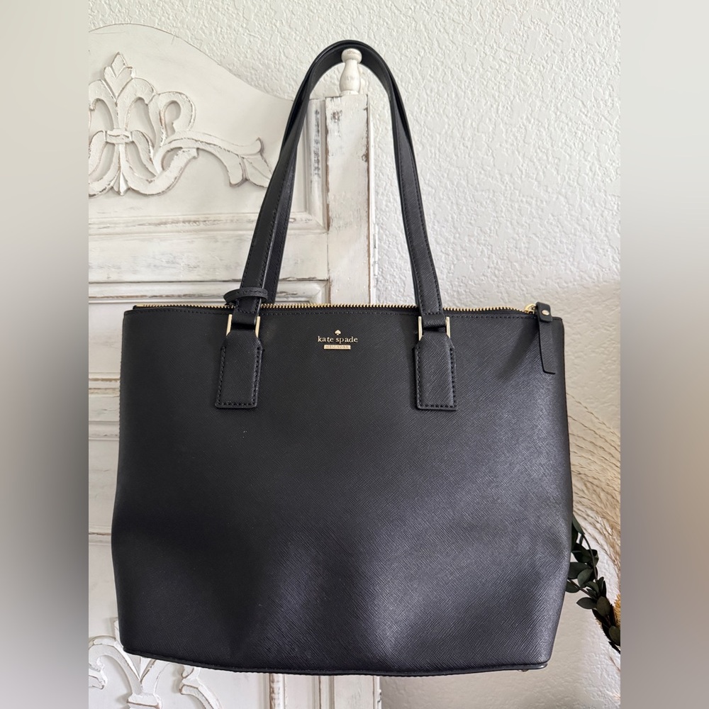 Kate Spade Black Leather Tote